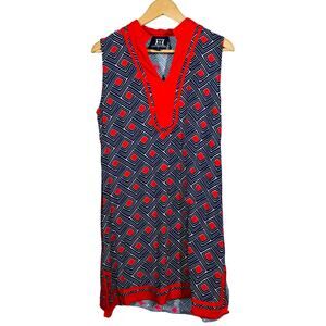 Escapada Shift Dress Vacation Sleeveless Casual Coverup - M